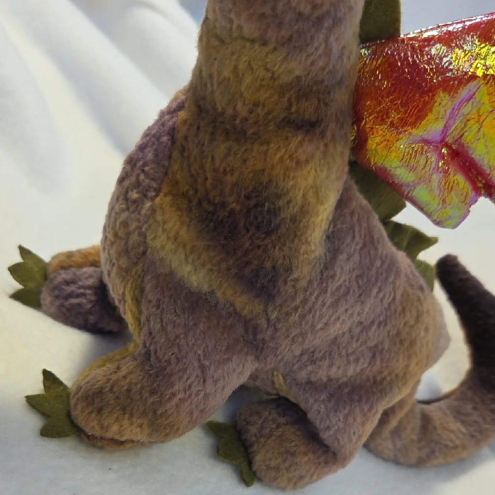 Scorch The Dragon Ty Beanie Babies Collection 1998 Purple and Tan